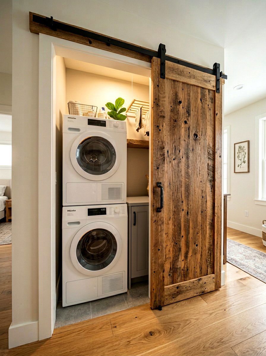 Sliding Barn Door Laundry - 30 laundry closet ideas