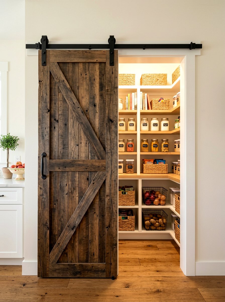 Sliding Barn Door Pantry - 30 butler pantry storage ideas