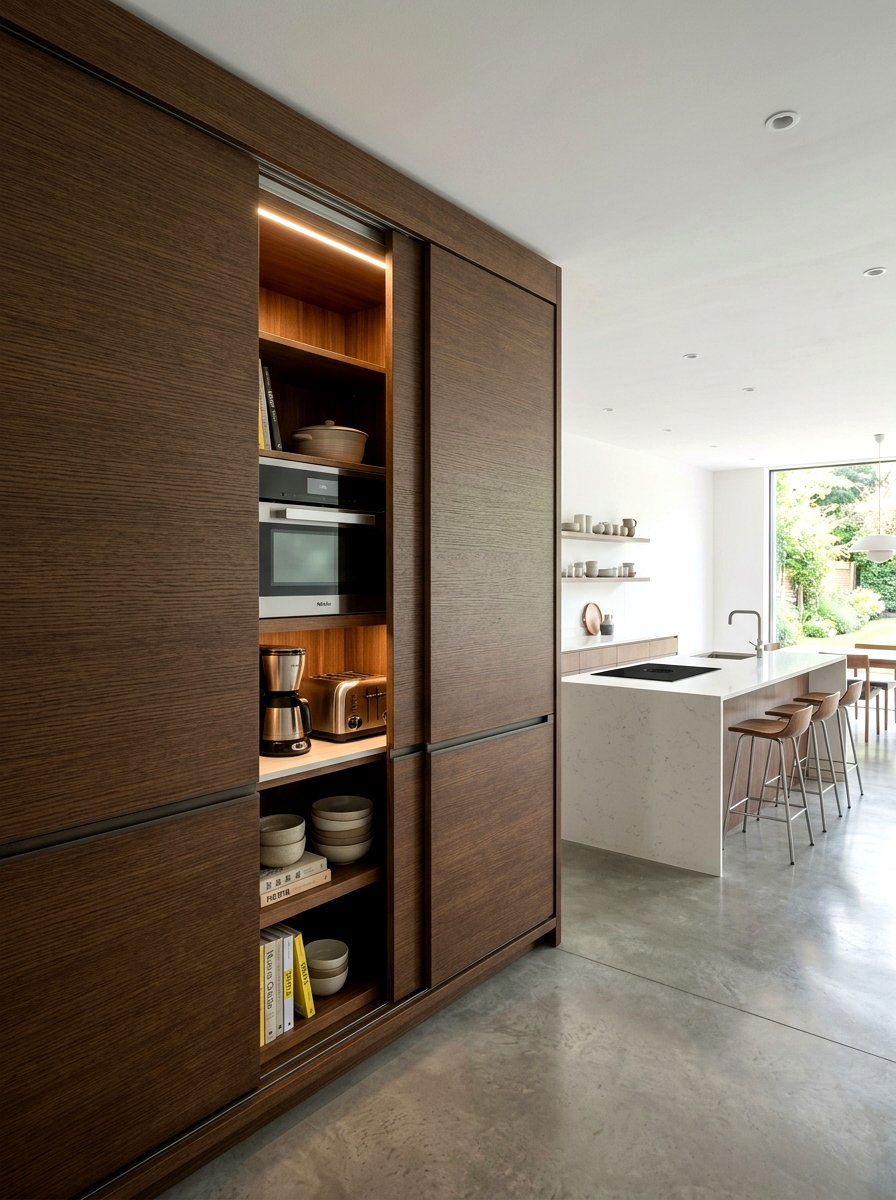 Sliding Cabinet Door Storage - 30 cabinet appliance storage ideas