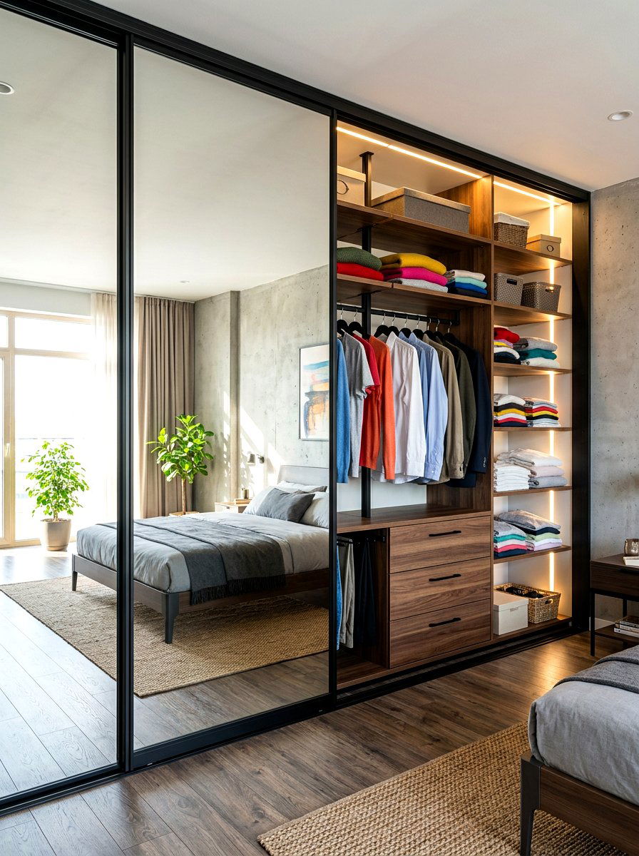 Sliding Door Closet - 30 kids closet ideas