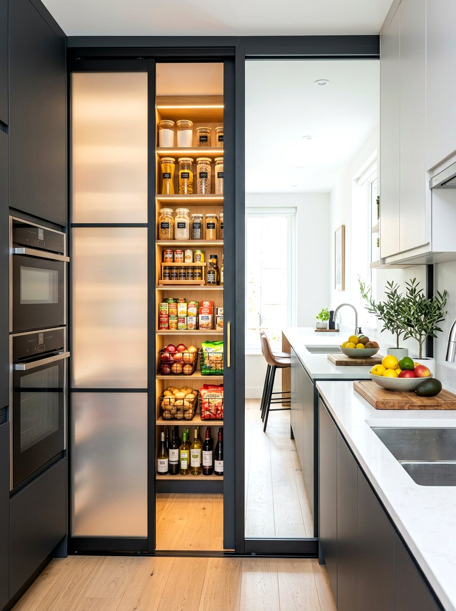 Sliding Door Pantry - 30 pantry shelving ideas