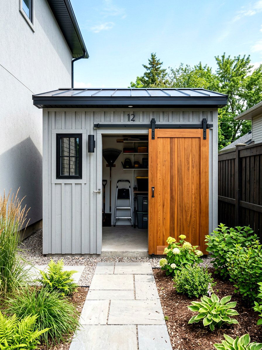 Sliding Door Shed - 30 outdoor storage shed ideas