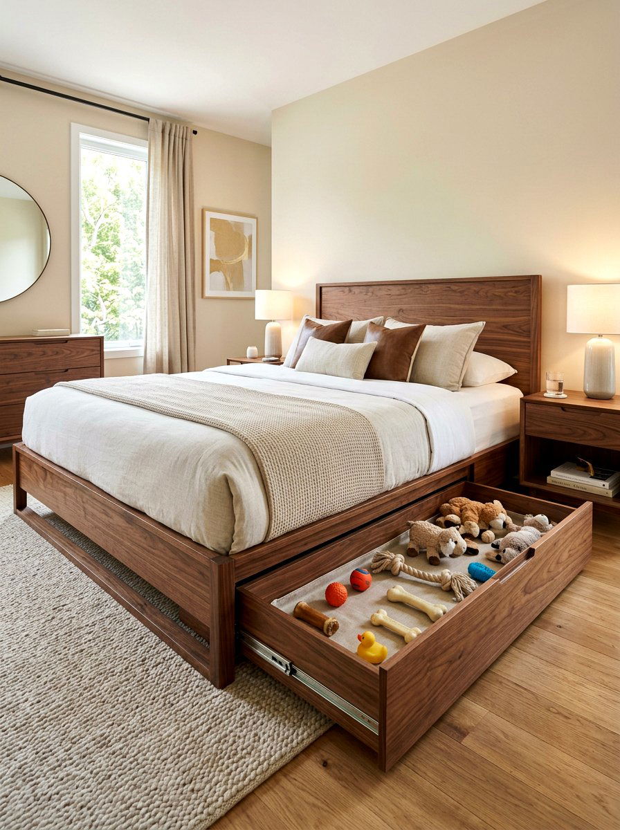 Sliding Drawer For Pet Toys - 30 pet toy storage ideas
