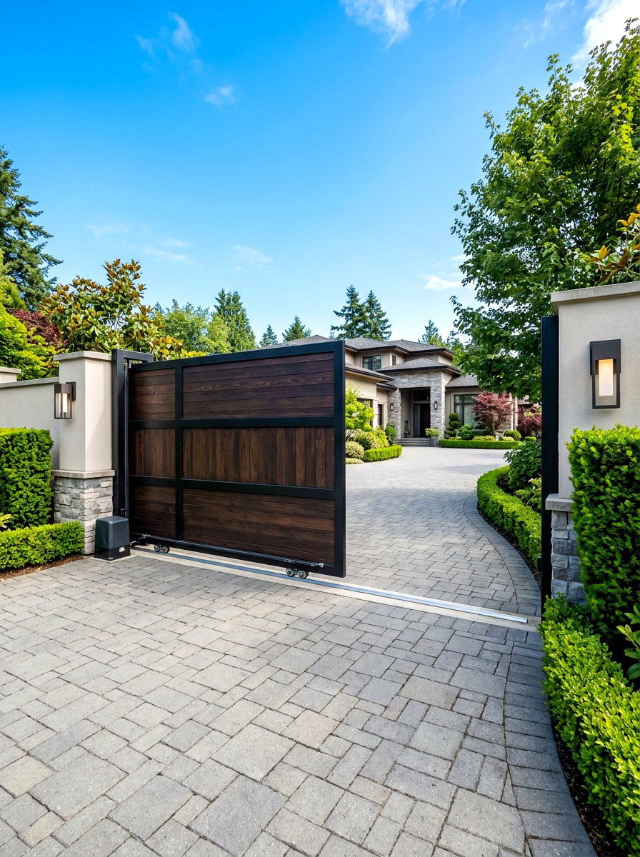 Sliding Driveway Gate - 30 fence gate ideas
