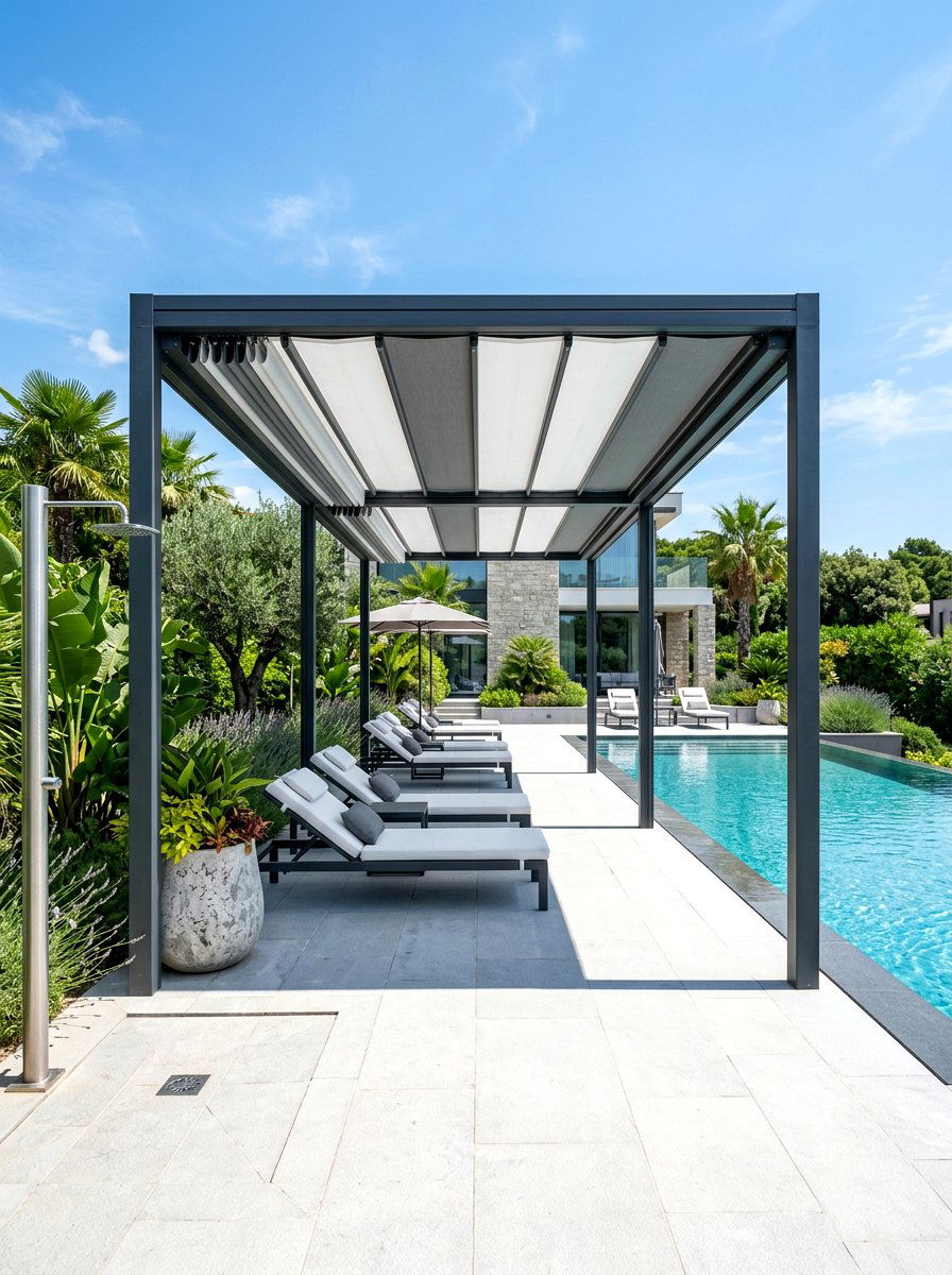 Sliding Fabric Panels - 30 pergola shade ideas