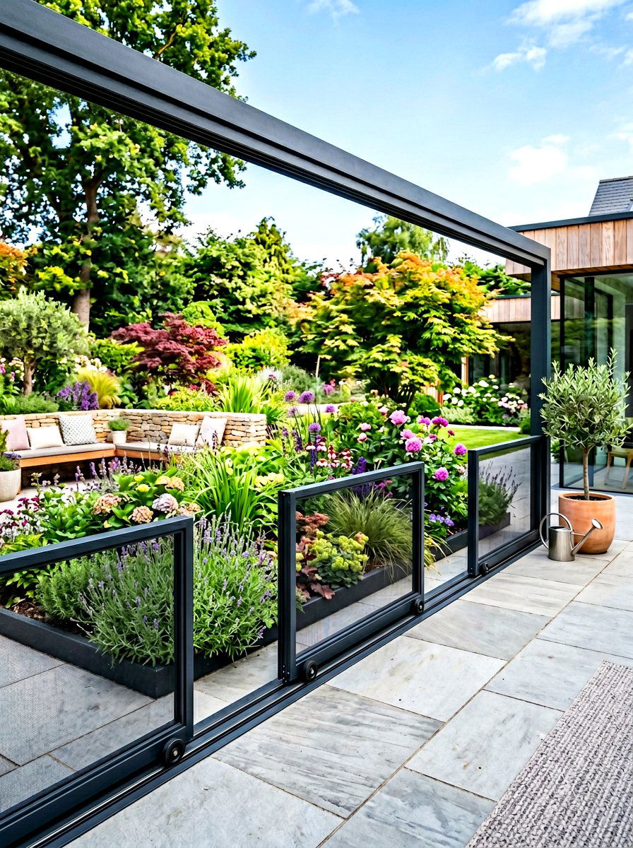 Sliding Garden Bed Screen - 30 raised bed fence ideas