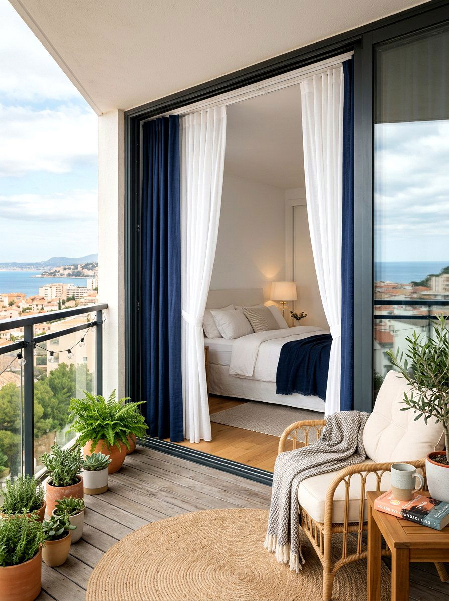 Sliding Glass Door Balcony Curtains - 30 balcony privacy curtain ideas