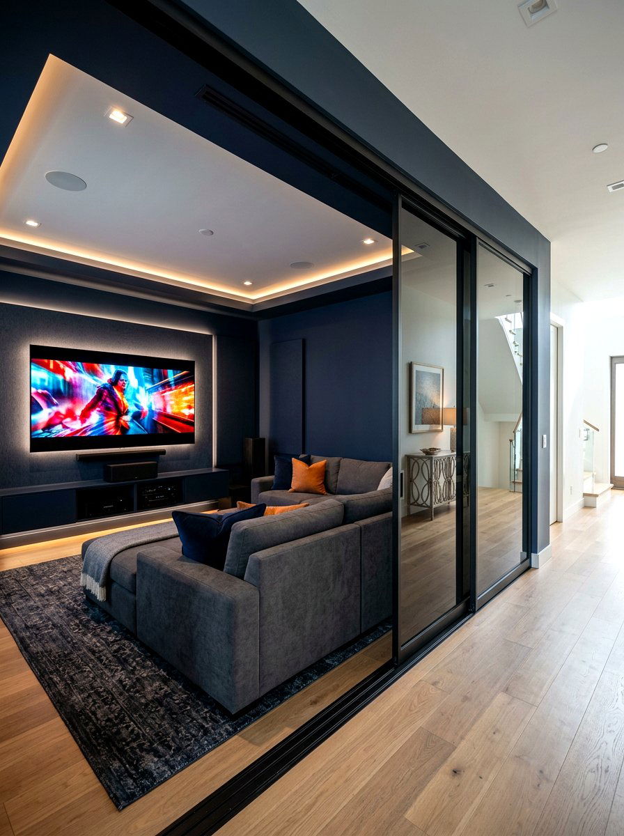 Sliding Glass Panel - 30 semi open floor plan ideas