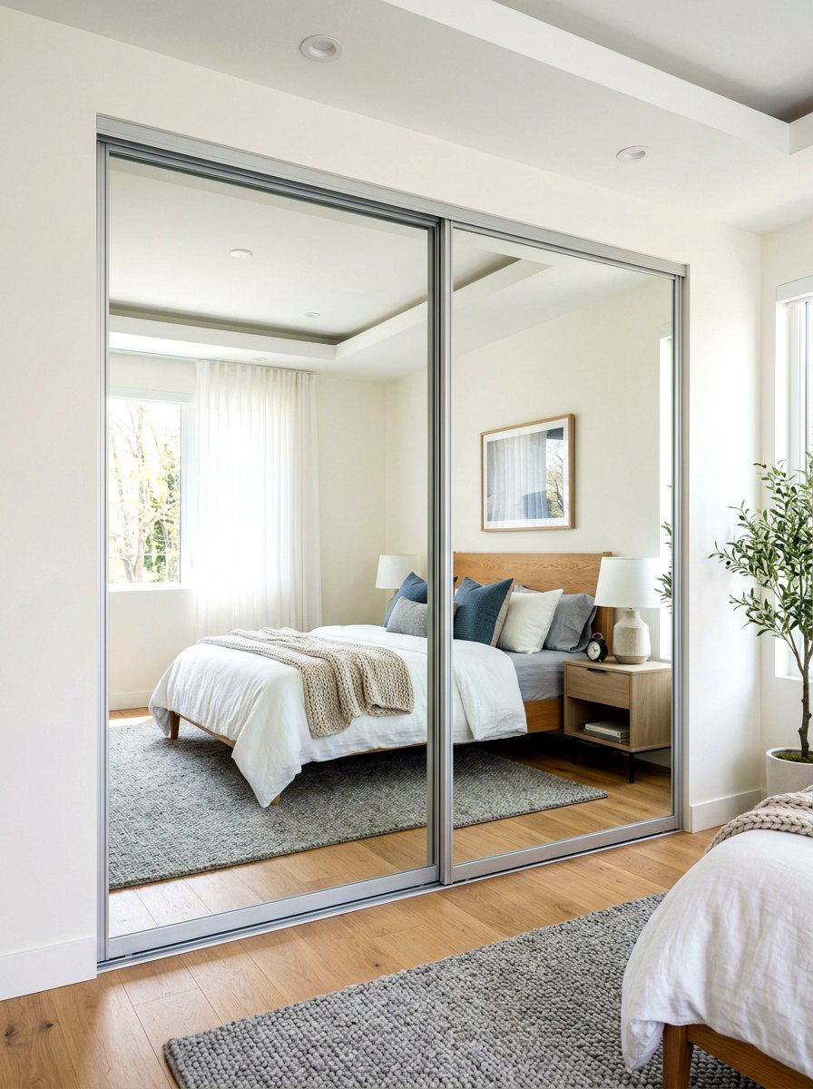 Sliding Mirror Door Closet - 30 minimal closet organization ideas