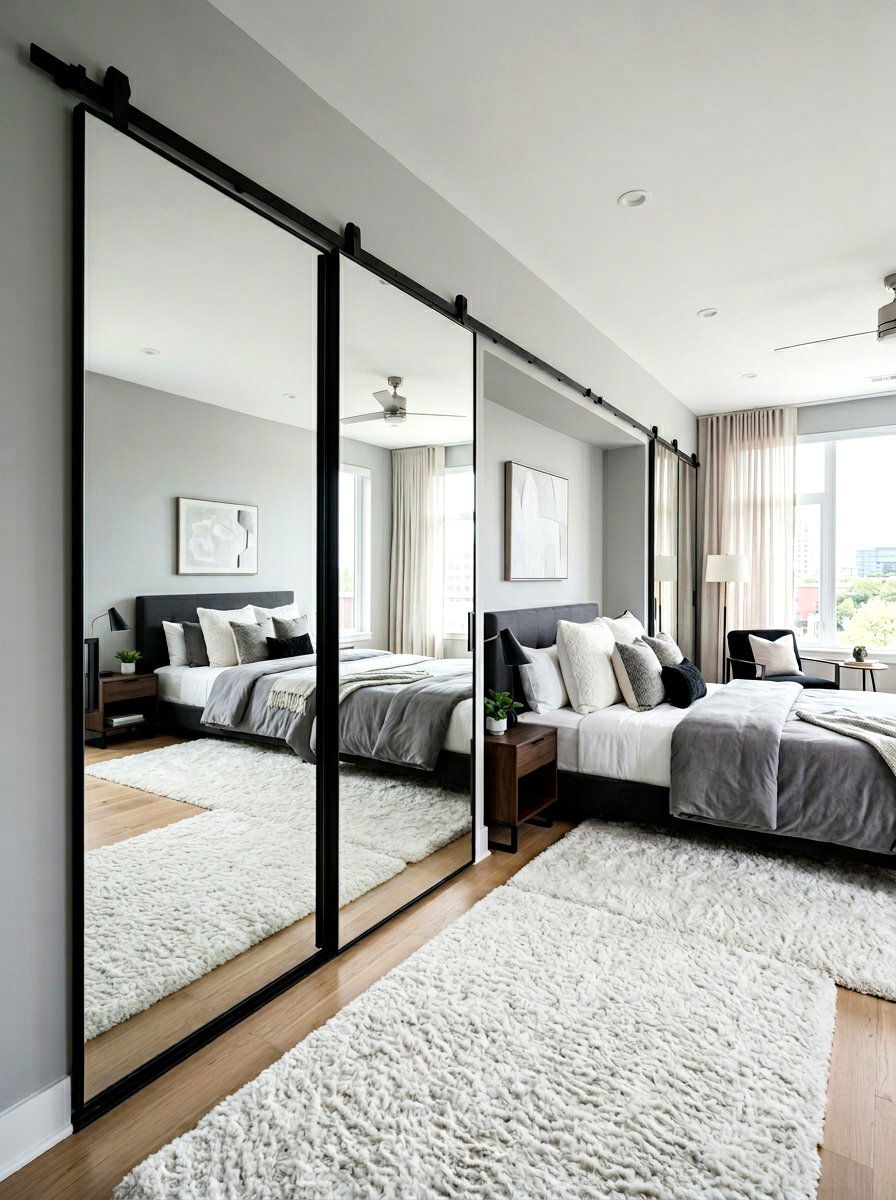 Sliding Mirrored Closet Doors - 30 mirrored closet ideas