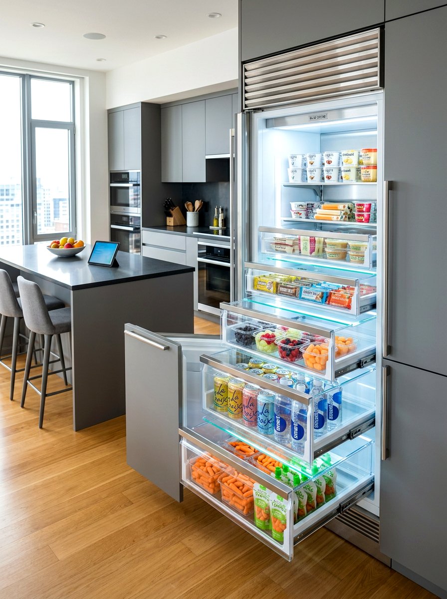 Sliding Shelf Drawers - 30 fridge organization ideas