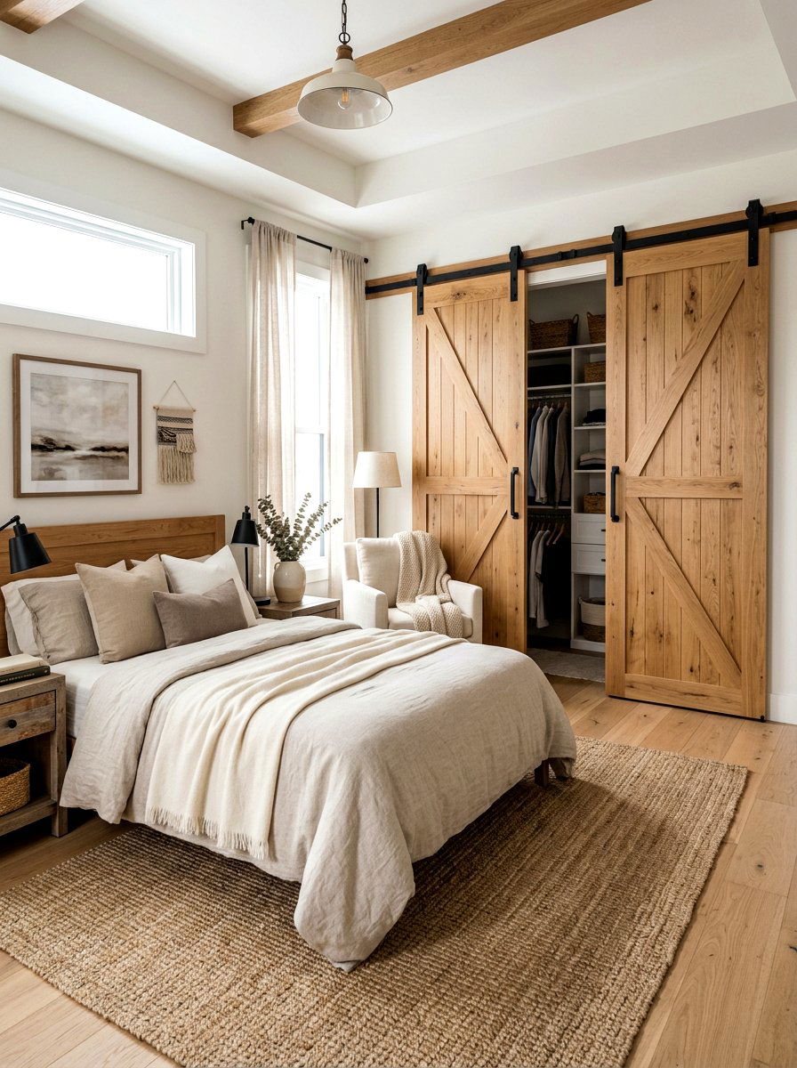 Sliding barn closet doors - 30 bedroom closet door ideas