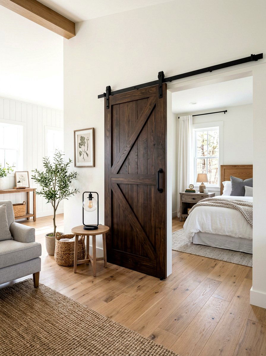 Sliding barn door - 30 partial divider studio ideas