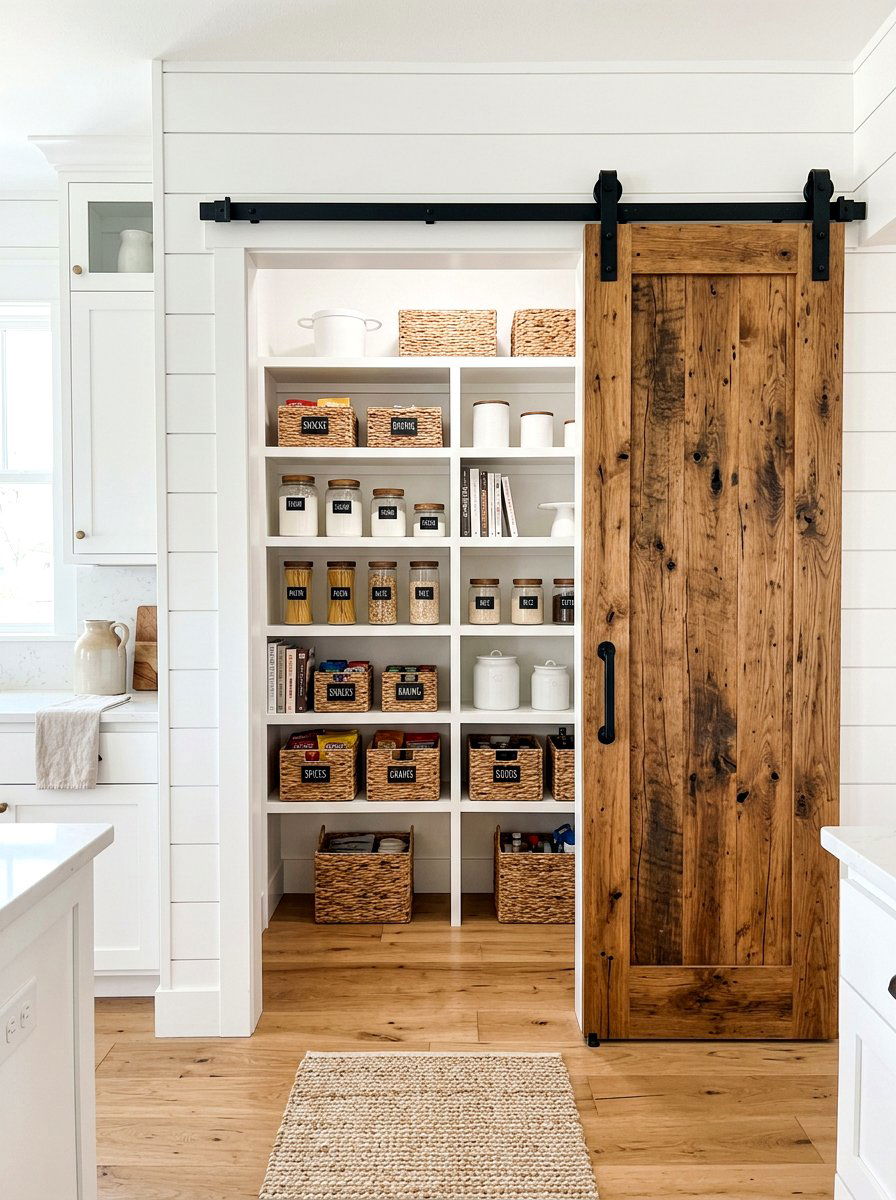 Sliding barn door pantry - 30 back kitchen pantry ideas