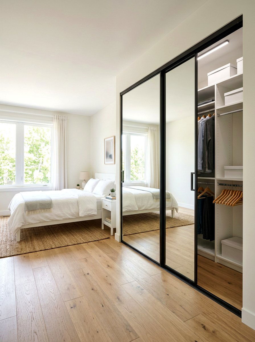 Sliding mirror closet alcove - 30 mirror alcove ideas