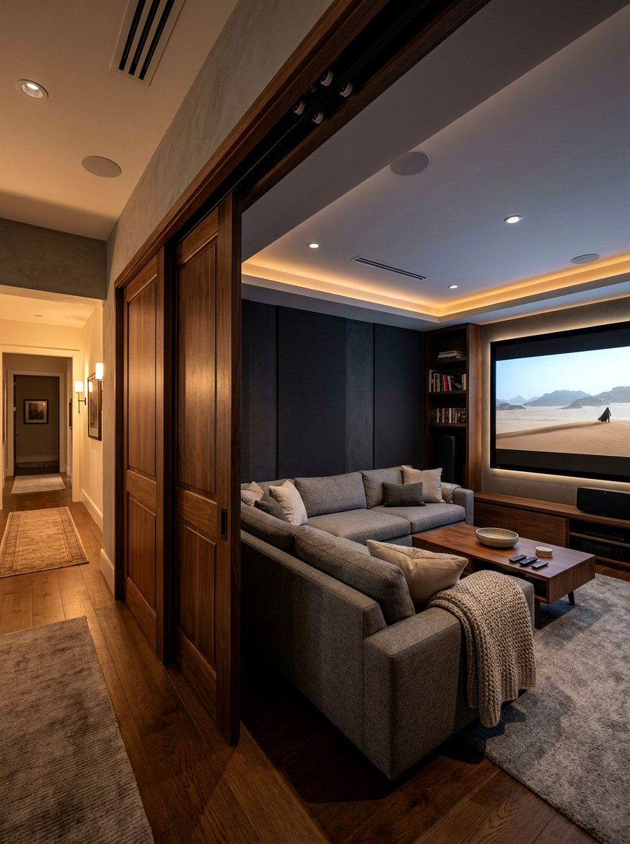 Sliding pocket doors - 30 broken floor plan ideas