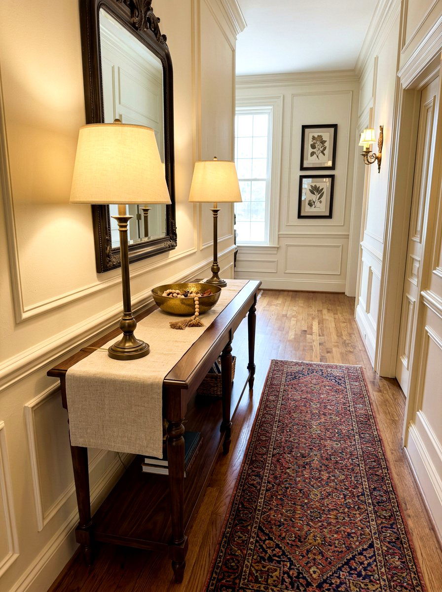Slim Console Table - 30 no drill shelf styling ideas