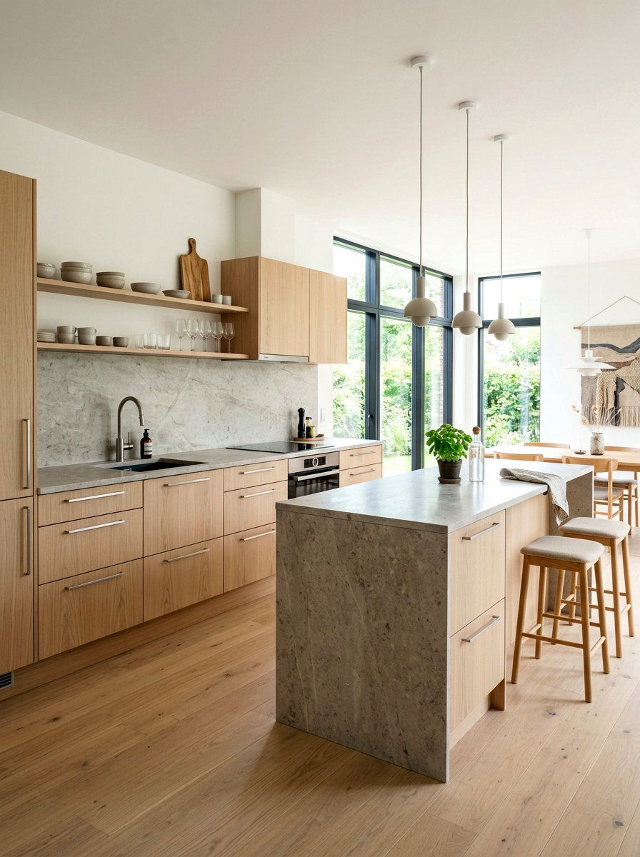 Slim Edge Long Pulls Kitchen - 30 long pull cabinet ideas