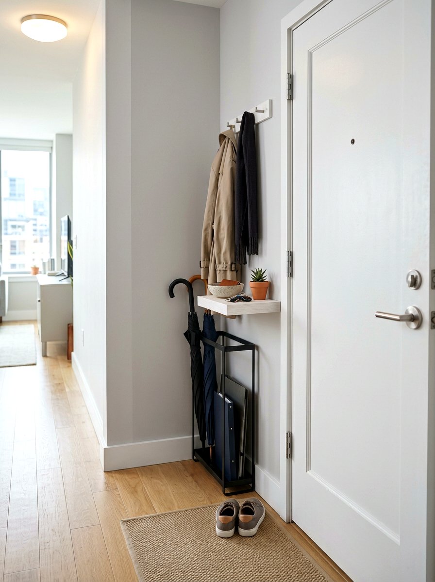 Slim Entryway Umbrella Organizer - 30 umbrella stand ideas