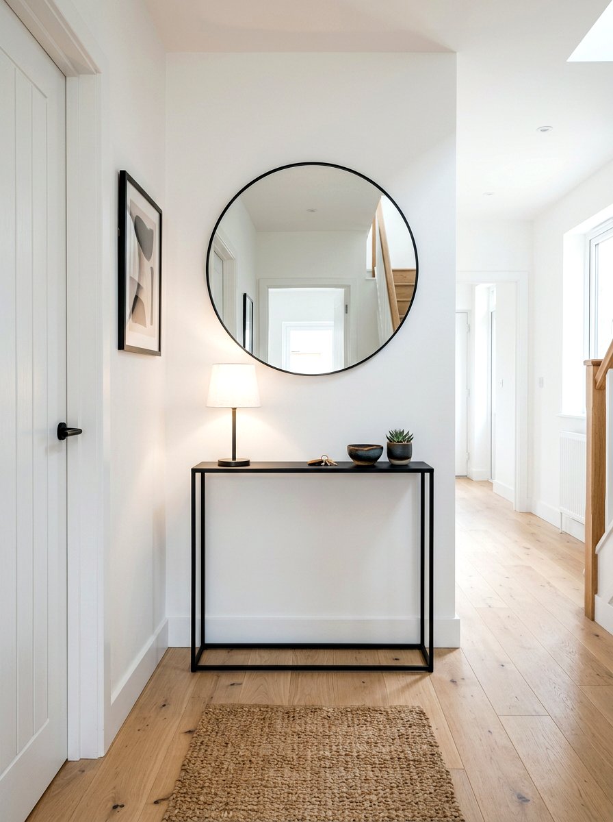 Slim Hallway Console - 30 narrow hallway ideas