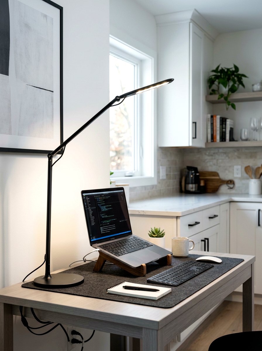 Slim Metal Lamp - 30 kitchen lamp styling ideas