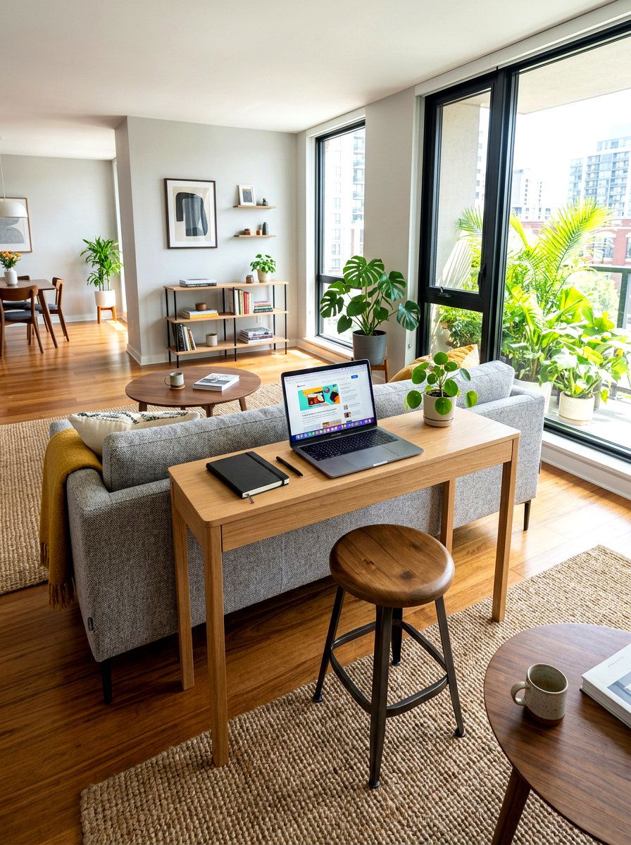 Slim Office Desk - 30 home office desk ideas