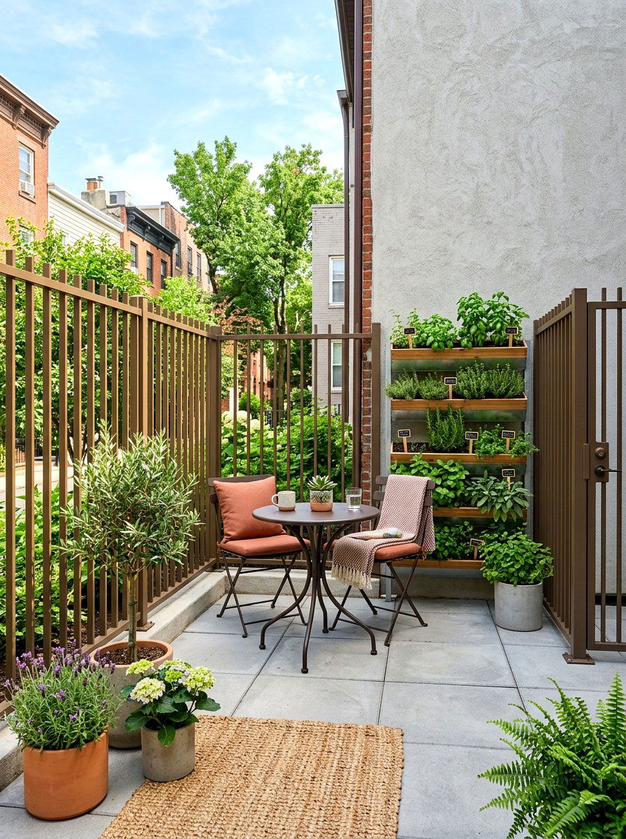 Slim Profile Steel Fence - 30 small yard fence ideas