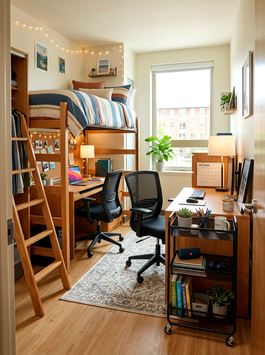 Slim Rolling Utility Cart - 30 dorm storage under bed ideas