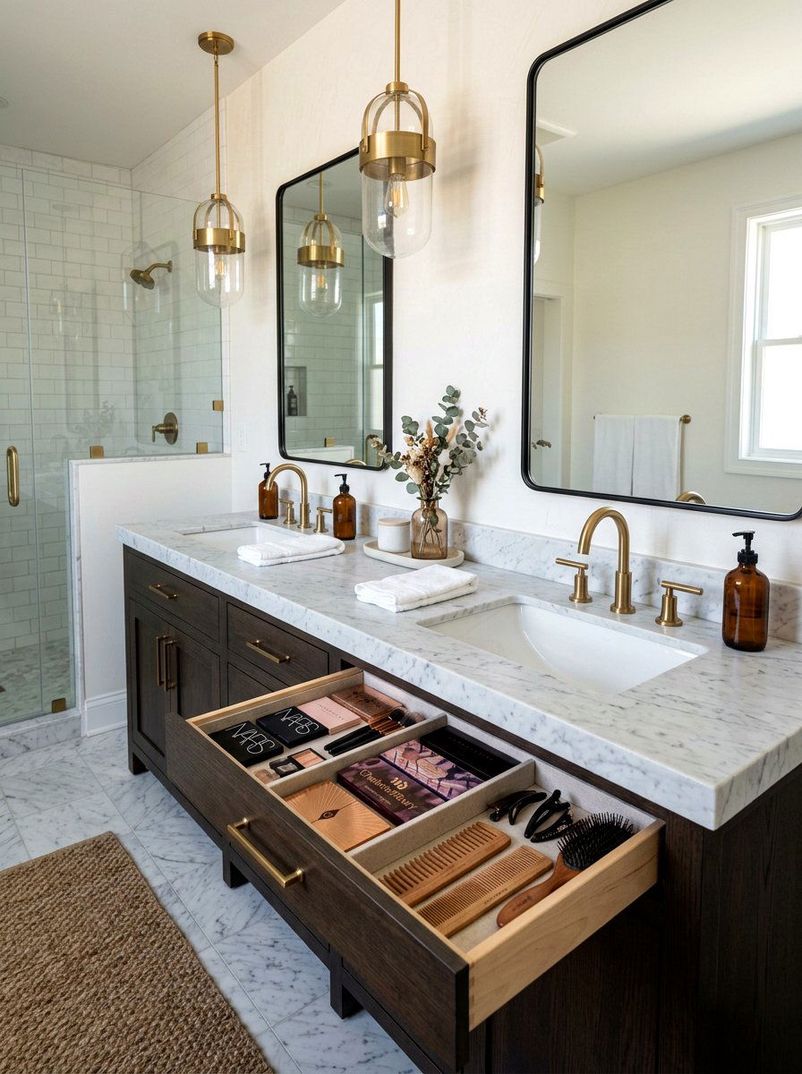 Slim Vanity Drawer - 30 bathroom vanity drawer ideas