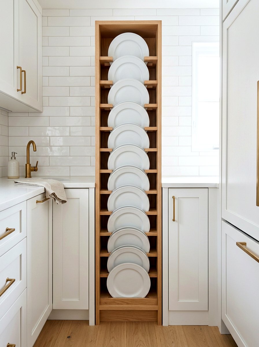 Slim Vertical Plate Rack - 30 plate rack ideas