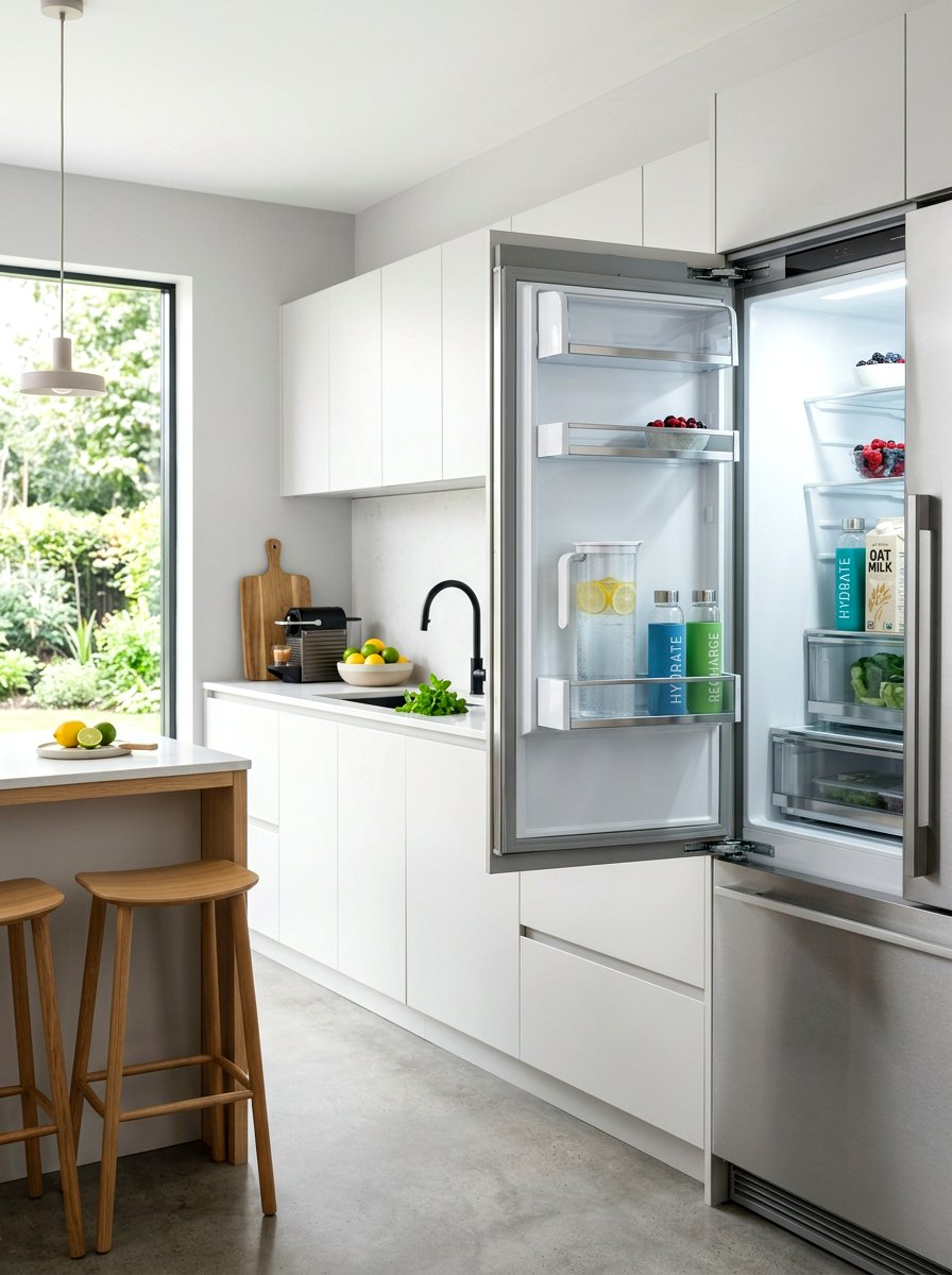 Slim Water Pitcher - 30 fridge organization ideas