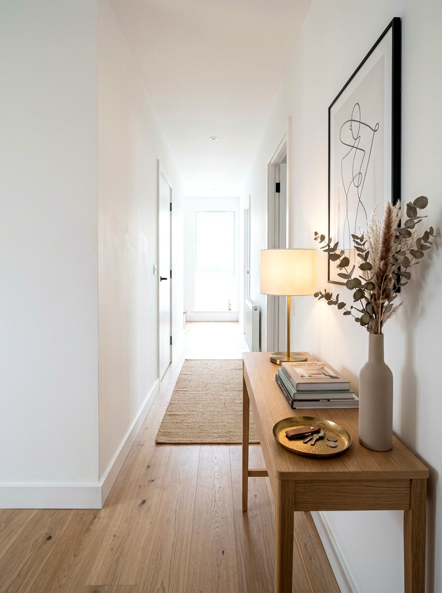 Slim console table - 30 renter friendly entryway ideas