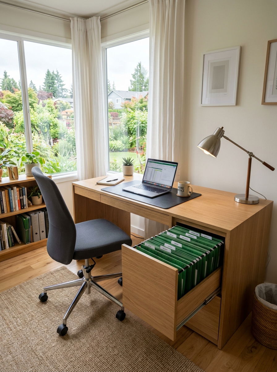Slim office filing drawer - 30 vertical drawer storage ideas