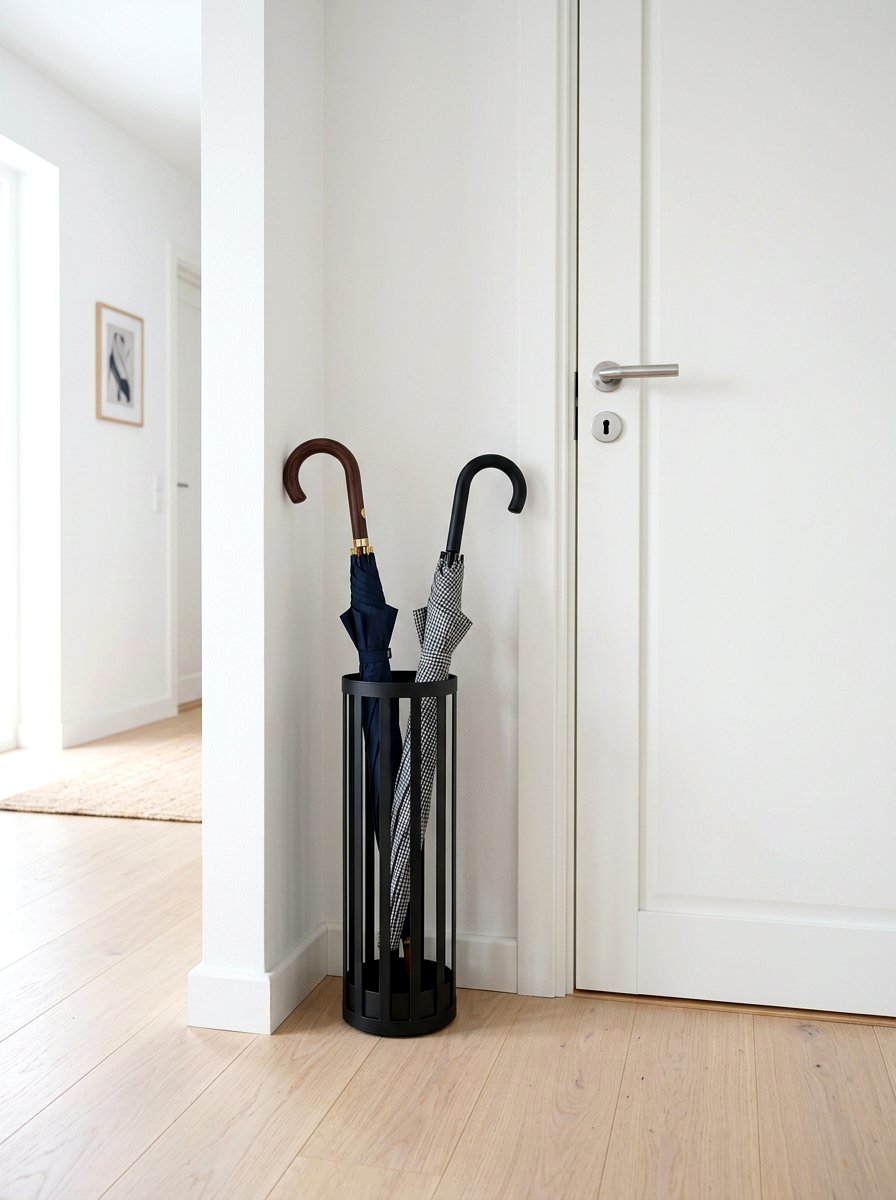 Slim umbrella stand - 30 renter friendly entryway ideas