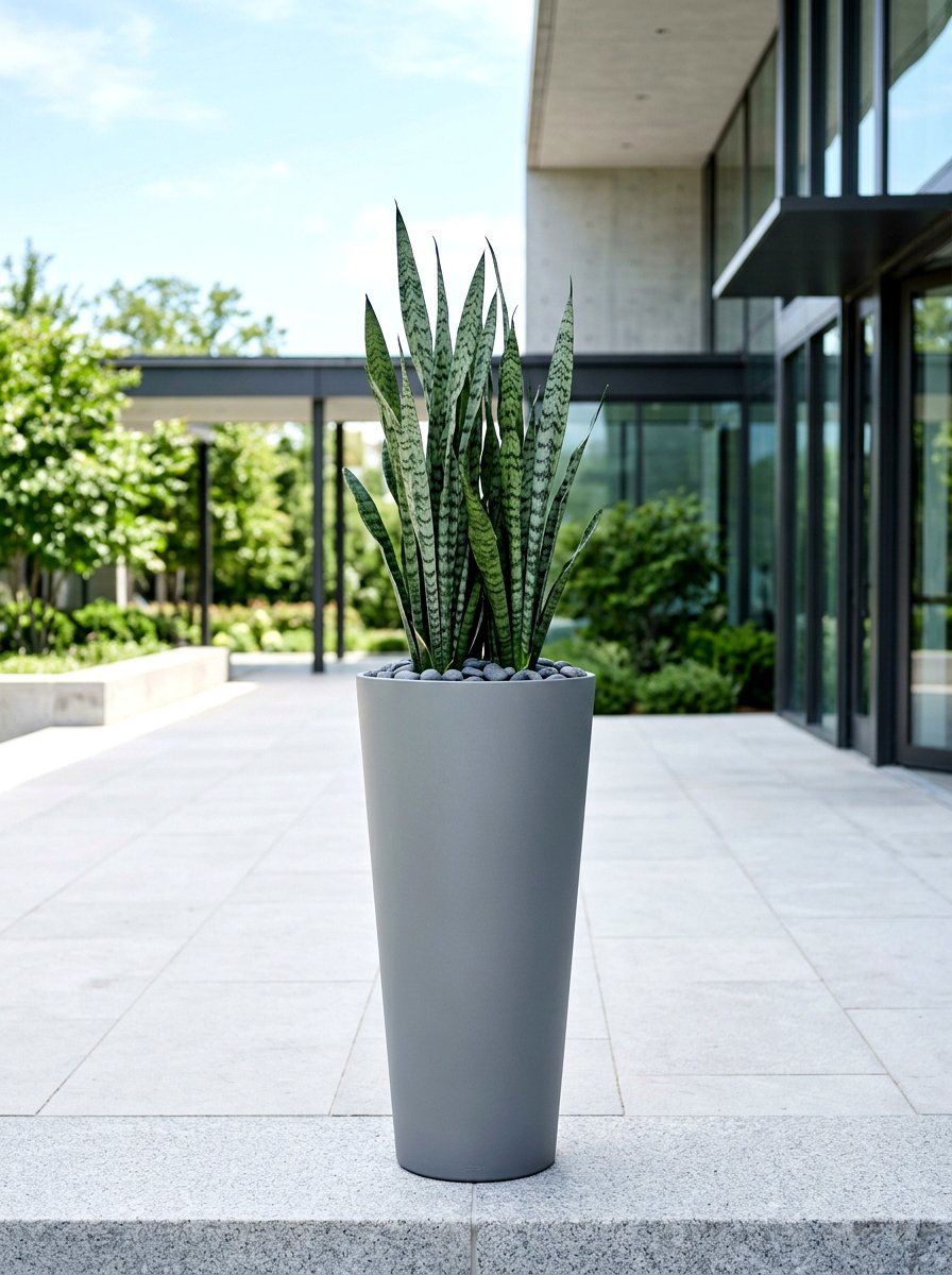 Slimline Tapered Column Box - 30 porch column planter ideas