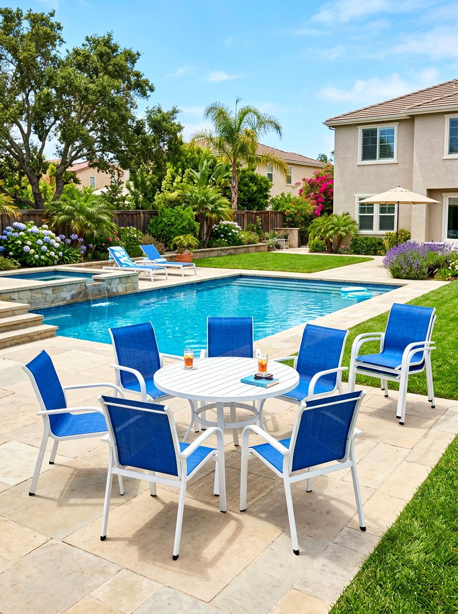Sling Chair Set - 30 poolside furniture ideas
