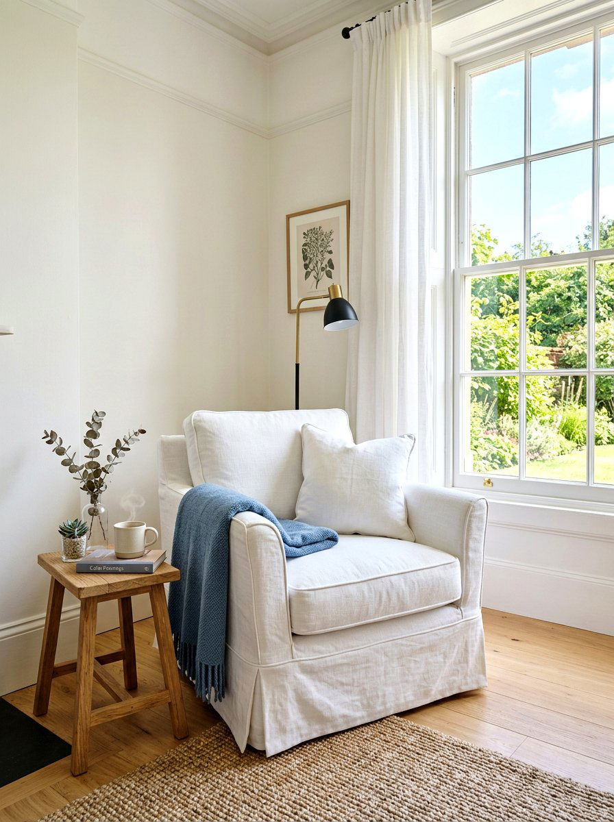 Slipcovered Bedroom Chair - 30 Hamptons bedroom ideas