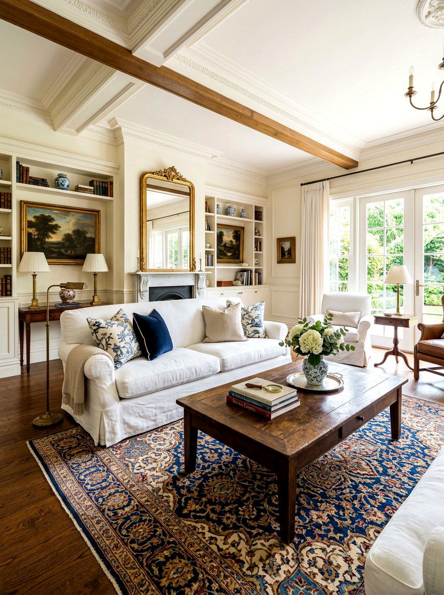 Slipcovered Sofa - 30 renter friendly old money decor ideas