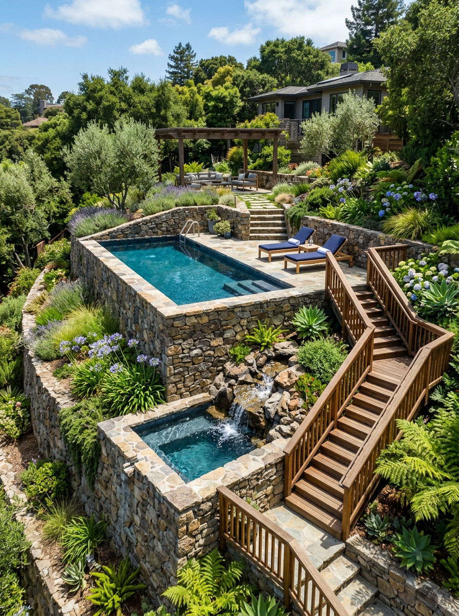 Sloped Backyard Plunge Pool - 30 plunge pool ideas