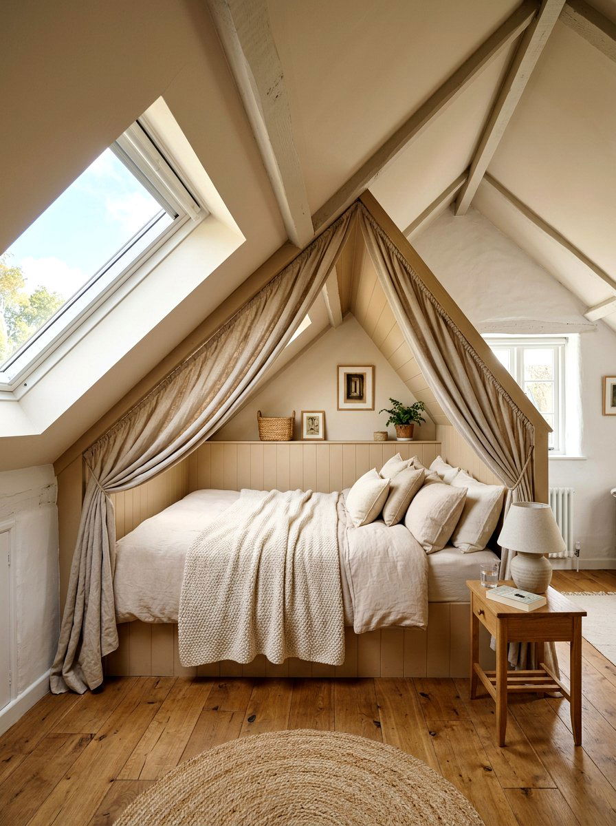 Sloped Ceiling Canopy Bed - 30 romantic canopy bedroom ideas