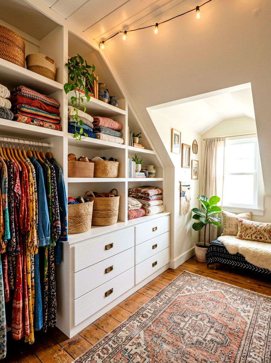 Sloped Ceiling Closet Storage - 30 compact closet ideas