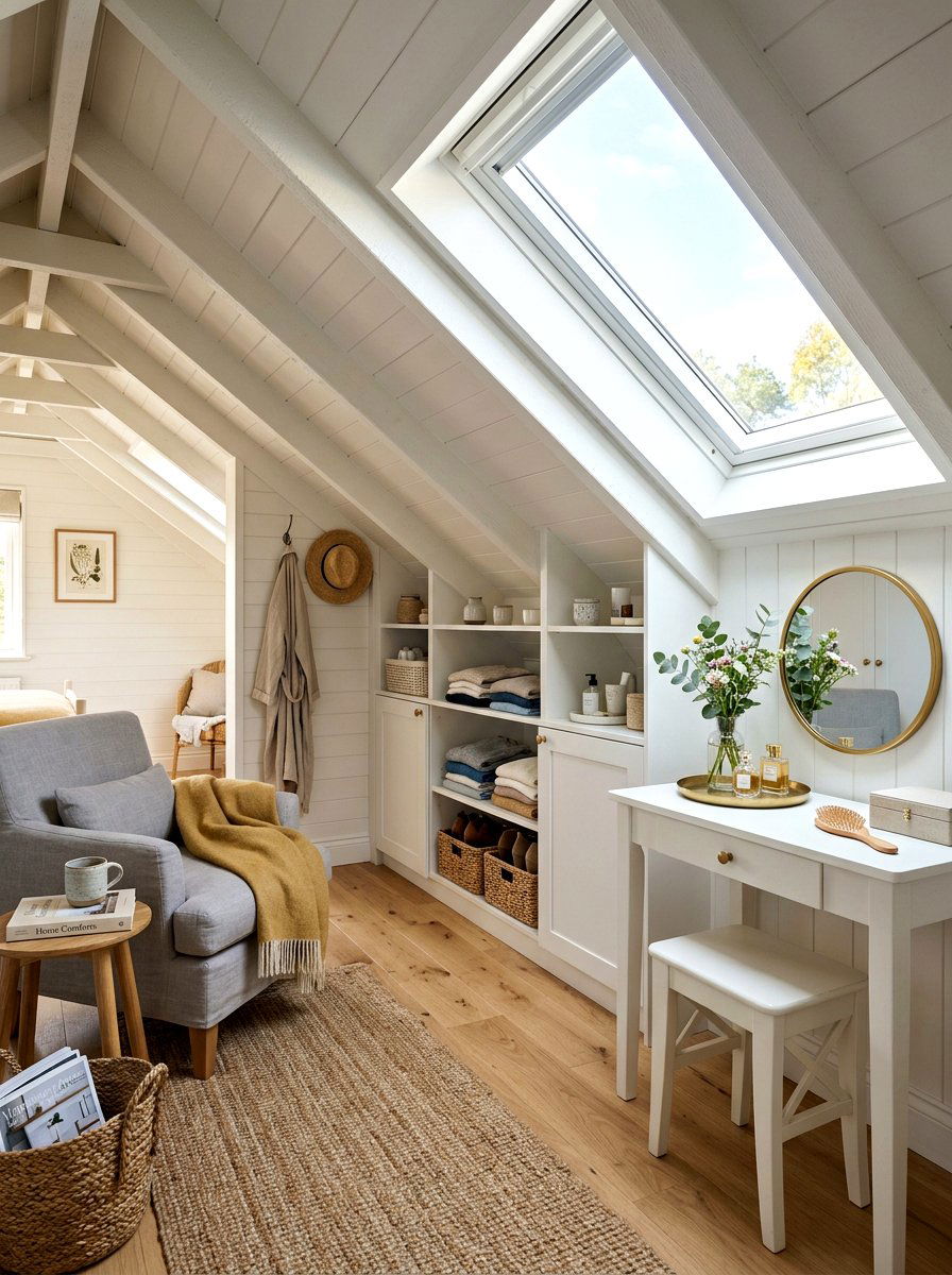 Sloped Ceiling Dressing Area - 30 bedroom dressing lounge ideas