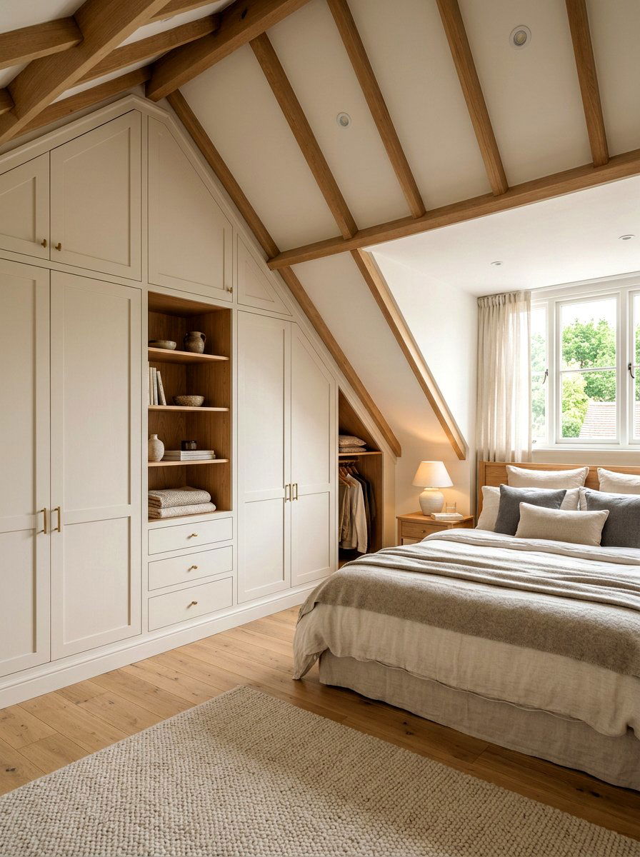 Sloped Ceiling Wardrobe - 30 attic storage ideas