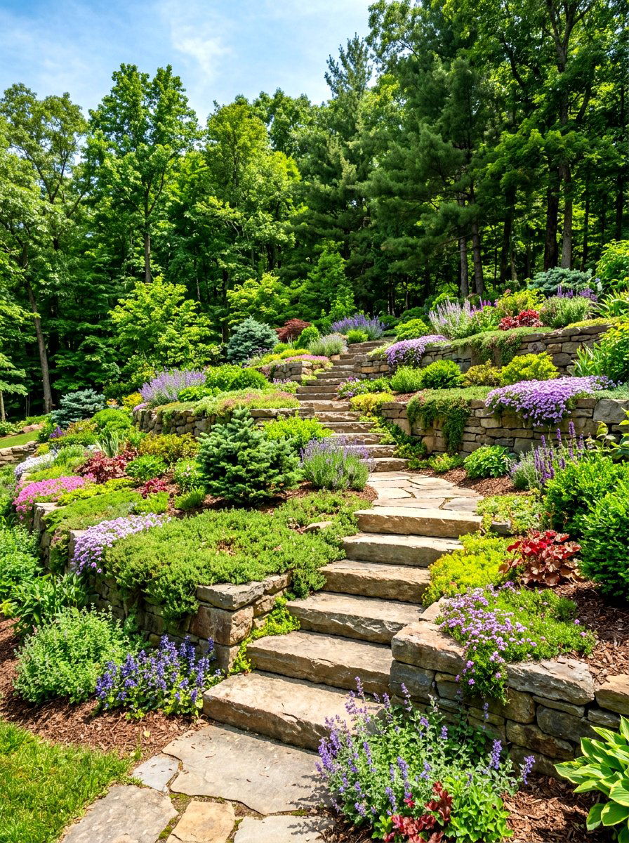 Sloped Flower Bed - 30 backyard flower bed ideas