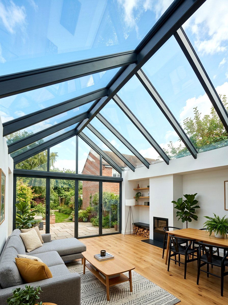 Sloped Glass Roof Addition - 30 glass room addition ideas