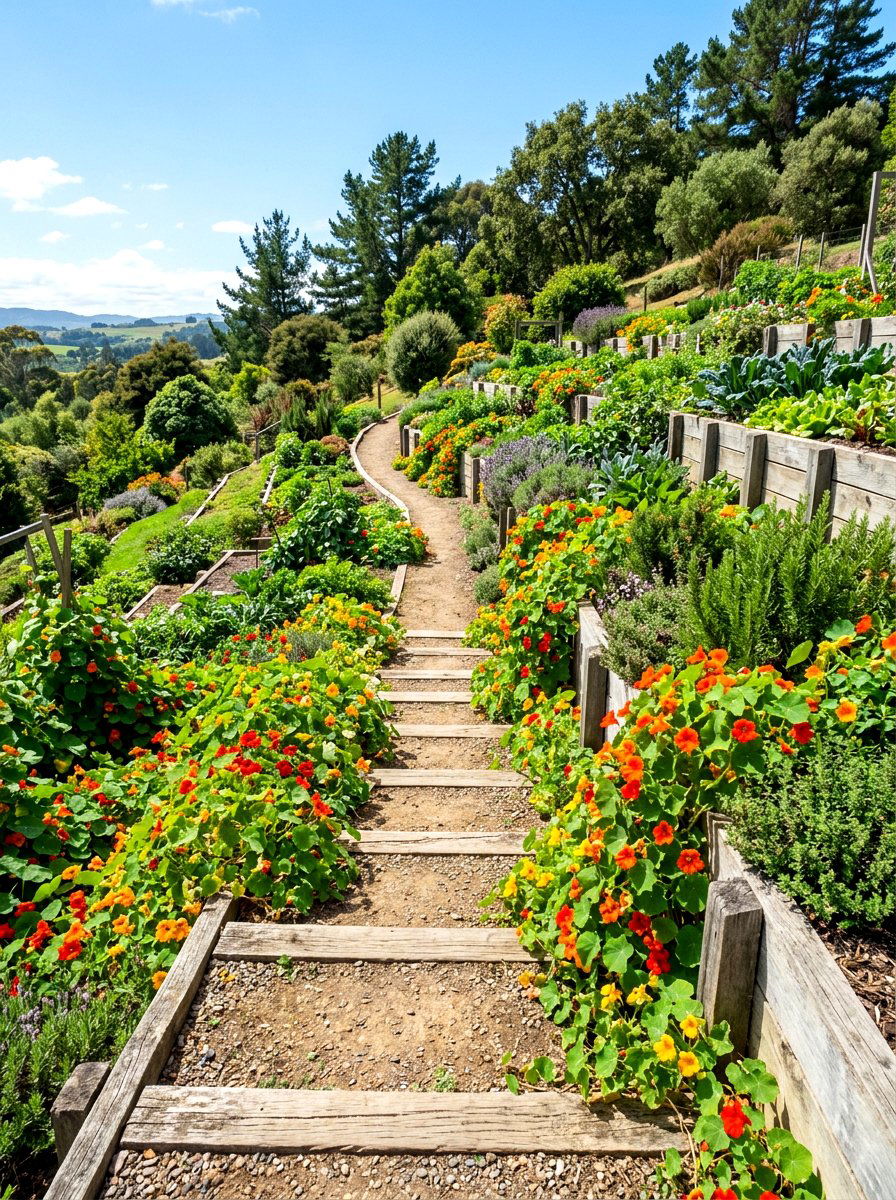 Sloped Path - 30 raised bed path ideas