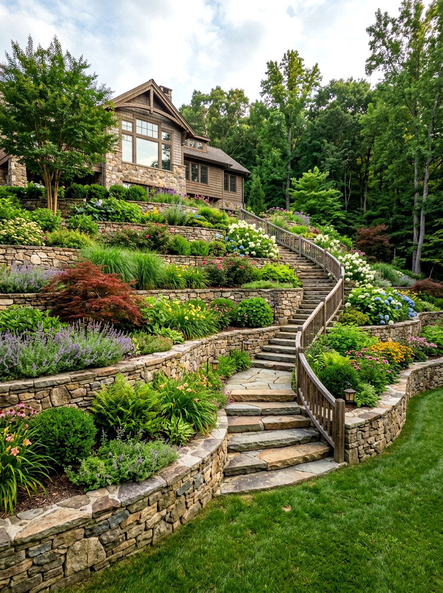 Sloped Yard Landscaping - 30 landscaping ideas