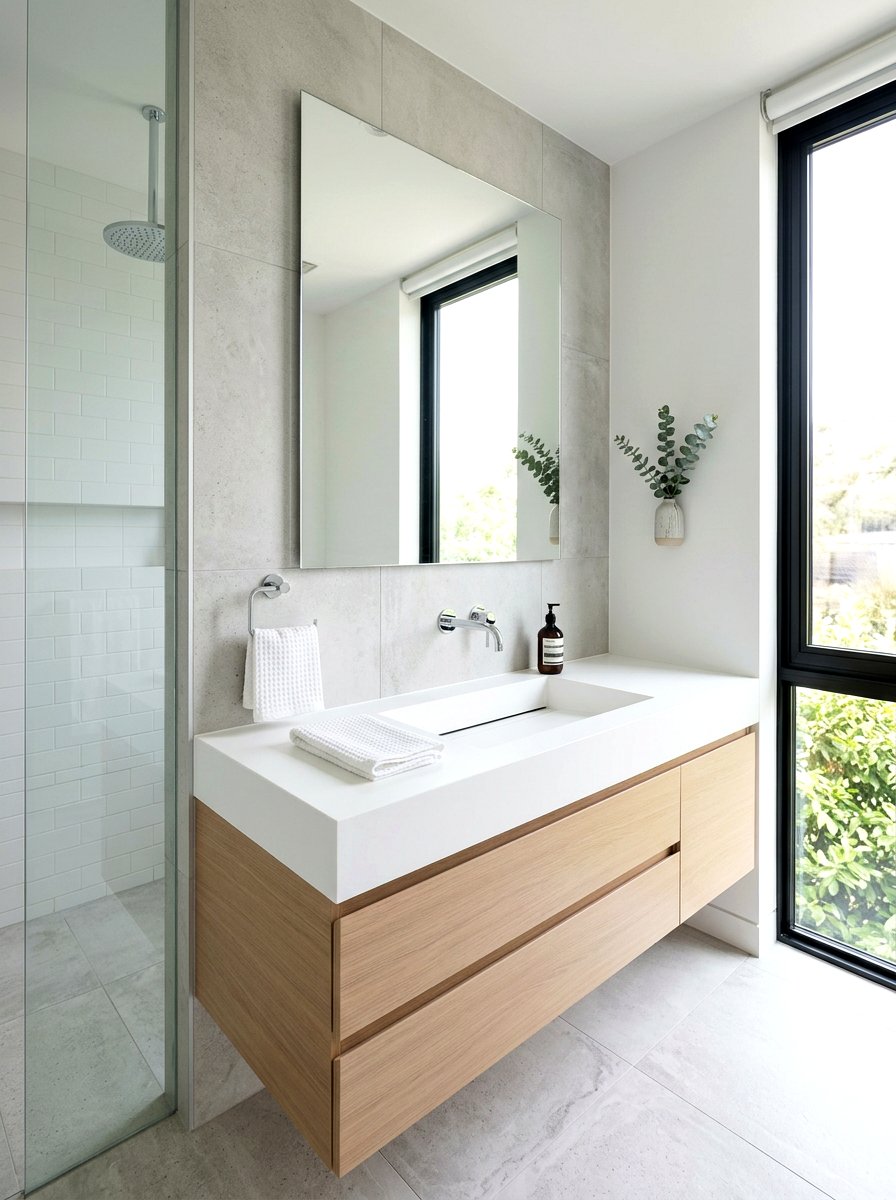Slot drain bathroom sink - 30 integrated sink countertop ideas