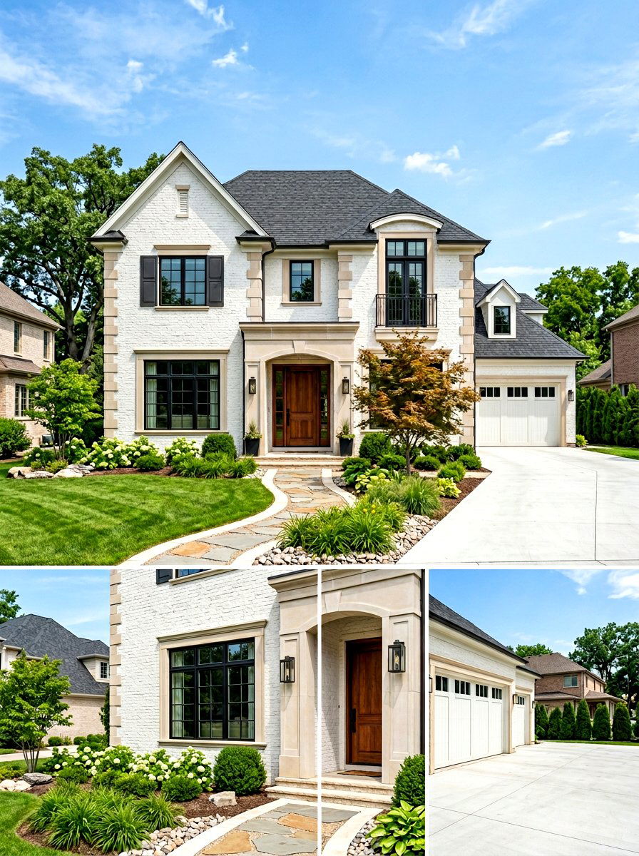 Slurry Brick Limestone Details - 30 brick and limestone exterior ideas
