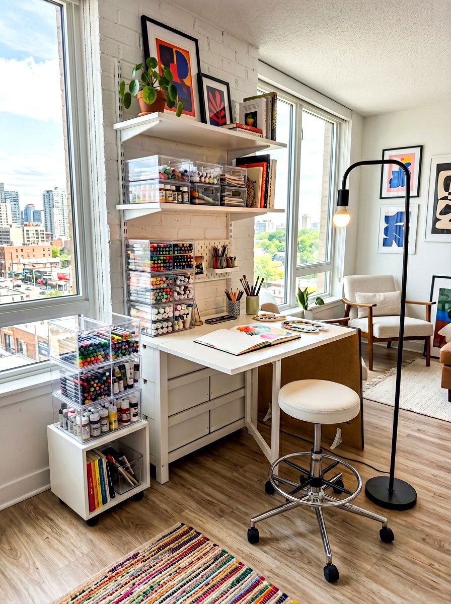 Small Apartment Art Studio - 30 art corner ideas